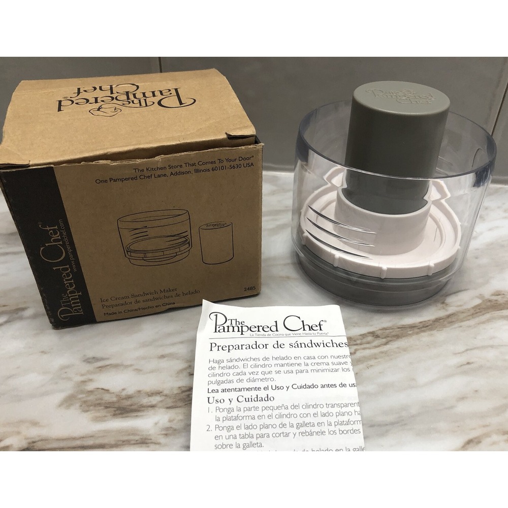 Pampered Chef Ice Cream‎ Sandwich I Maker #2485 New in box w/instructions